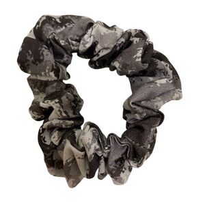 Black Camo Hair Scrunchie. Black Multi. Mini
